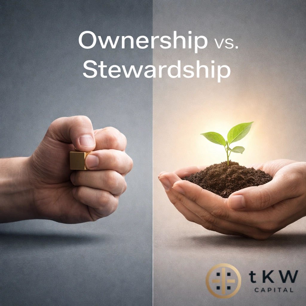 Kingdom-driven business growth graphic illustrating a stewardship-based approach to private equity investing.