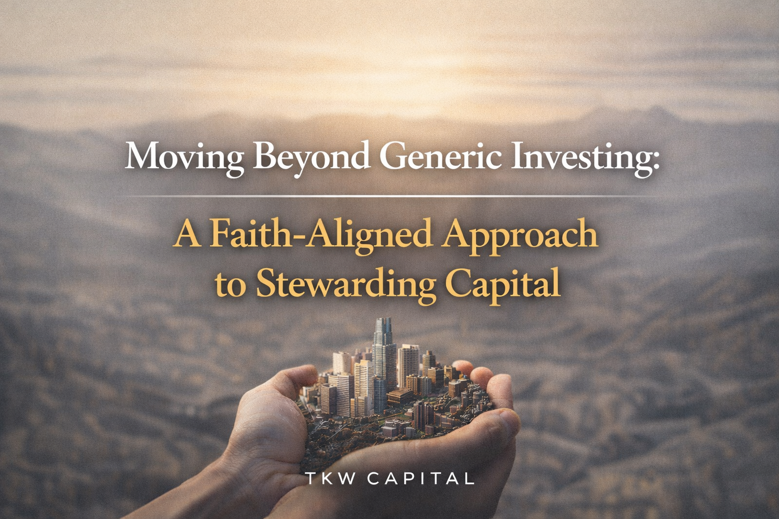 Moving Beyond Generic Investing: A Faith-Aligned Approach to Stewarding Capital